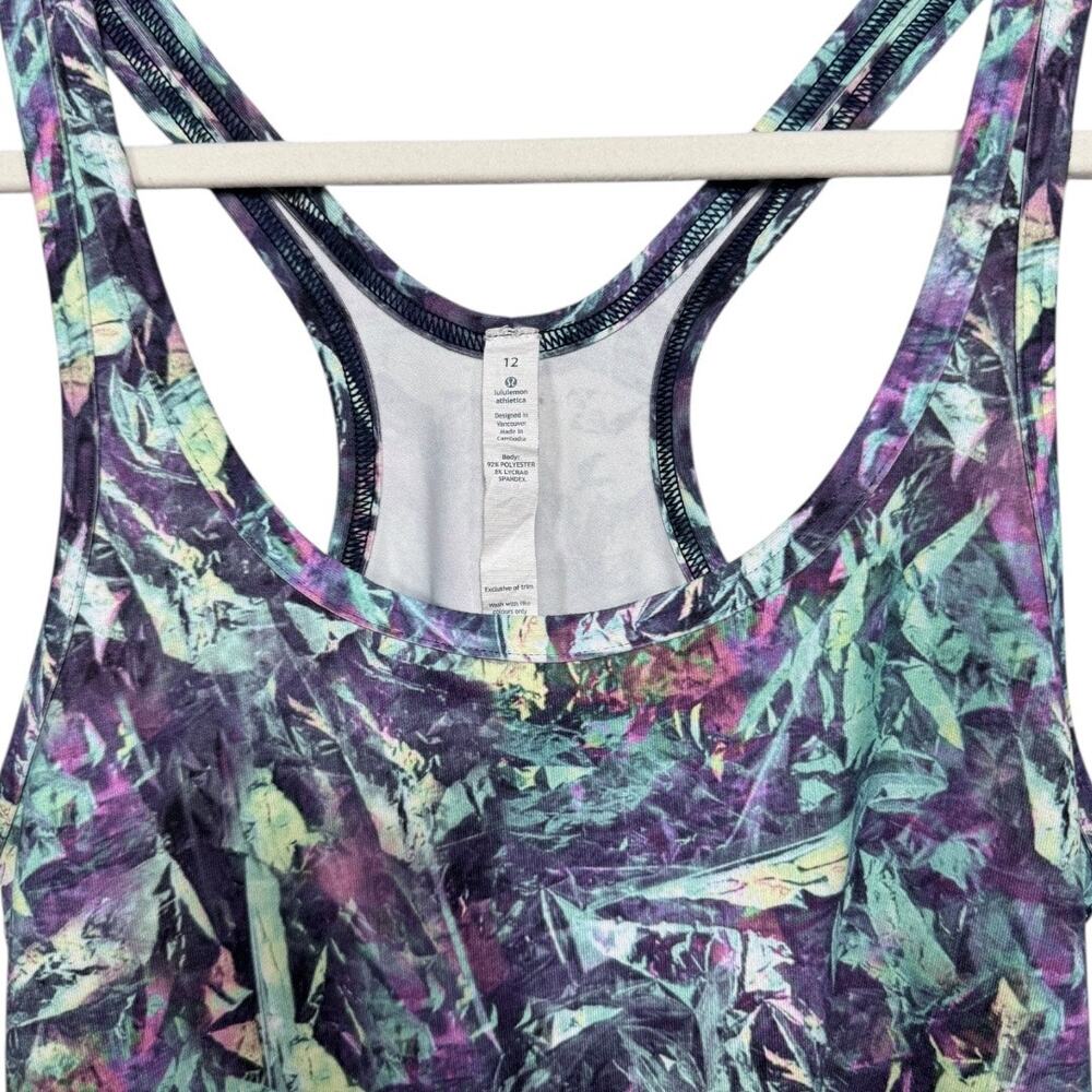 LuLulemon Studio Racerback Iridescent Multi-Color Tank - Size 12 - Picture 3 of 4